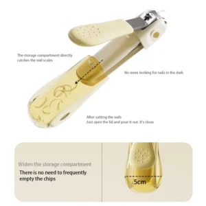 Baby Nail Trimmer, Kids Nail Clipper, Toe Nail Clipper Set With Magnifying Glass and Led Light, Manicure Led Magnifier Baby Nail Clipper